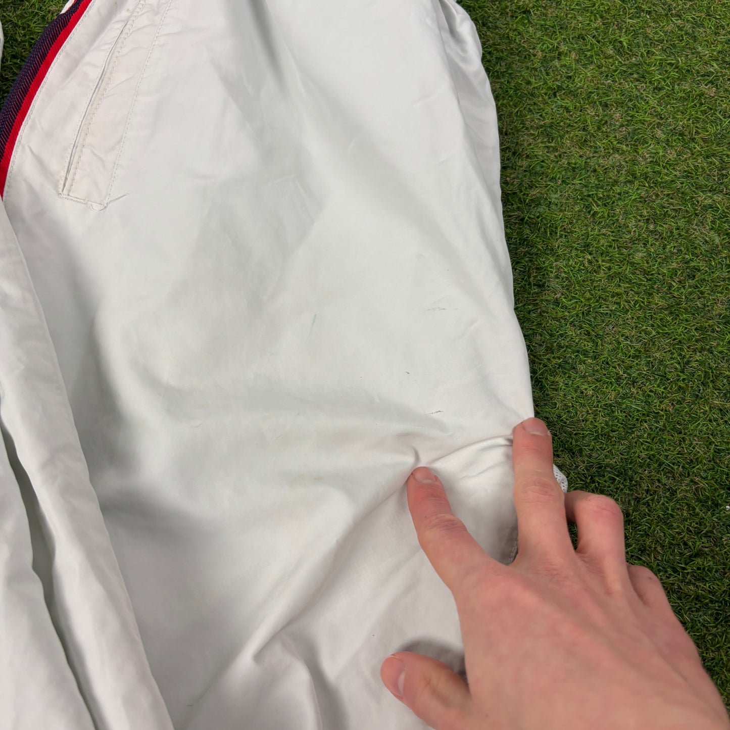 00s Nike Full Zip Piping Joggers White Large