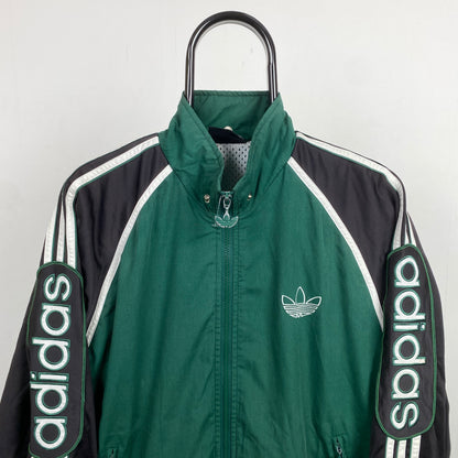 90s Adidas Windbreaker Jacket Green Small