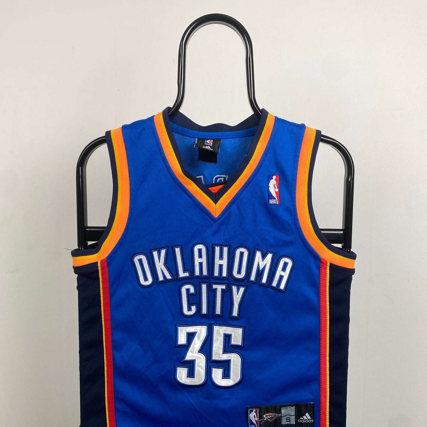 Retro Oklahoma City Durant Basketball Jersey T-Shirt Blue XS