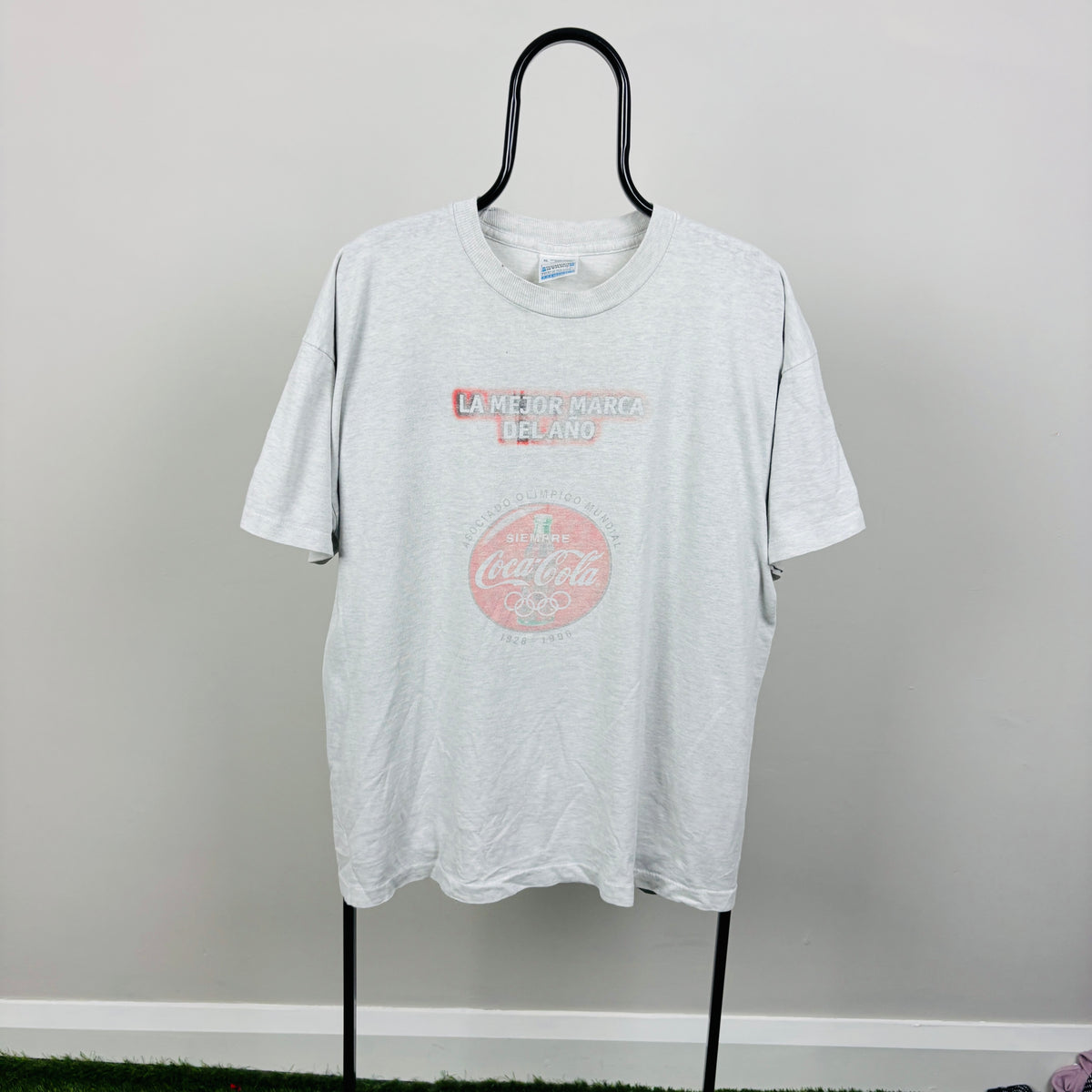 90s Coca Cola Olympics T-Shirt Grey XL