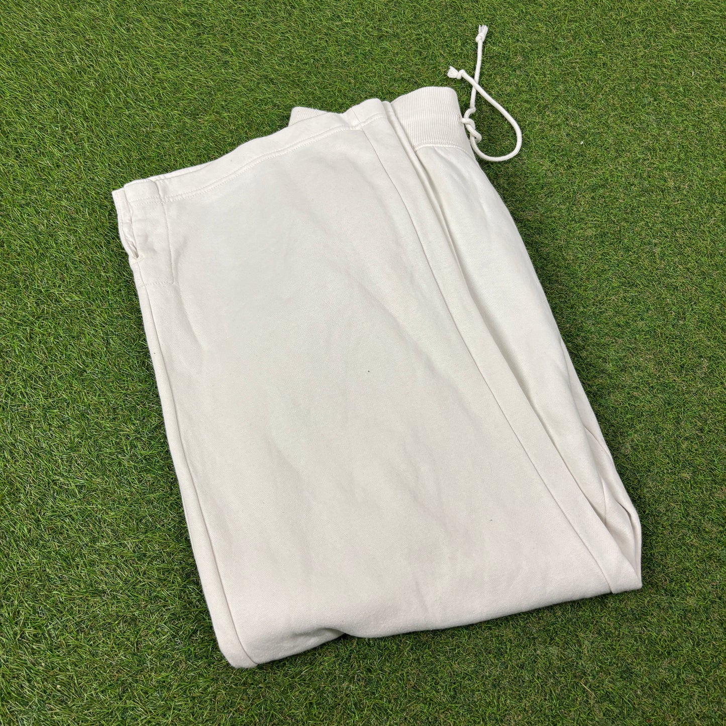 00s Nike Wide Leg Cotton Joggers White Large