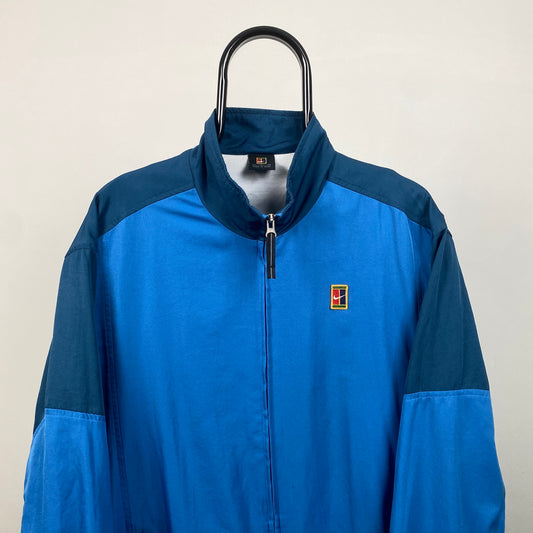 90s Nike Challenge Court Windbreaker Jacket Blue Medium