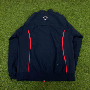 00s Nike Arsenal Windbreaker Jacket + Joggers Set Blue Small