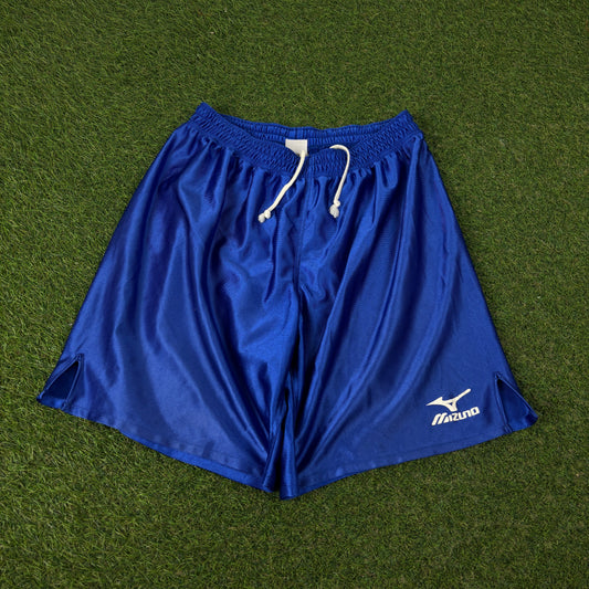 90s Mizuno Japan Football Shorts Blue Large