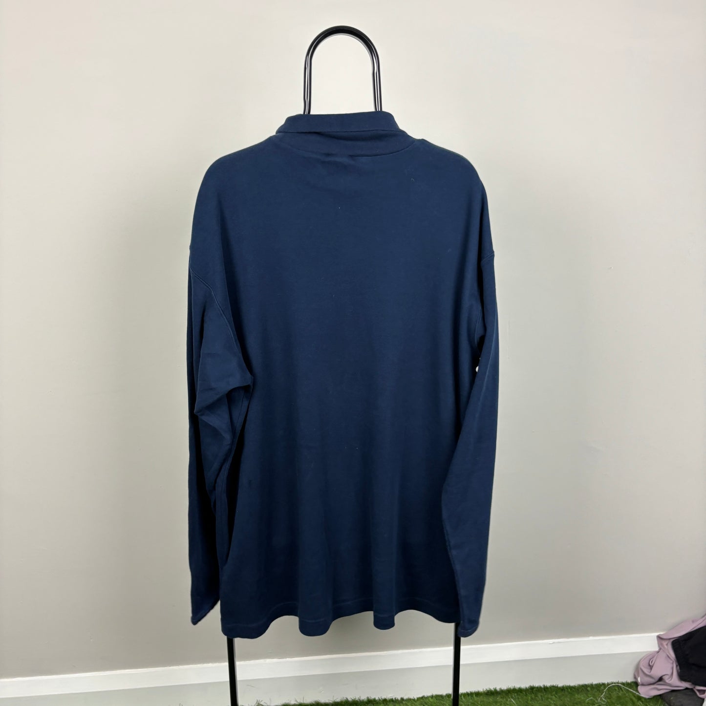 00s Nike Roll Neck Sweatshirt Blue XXL