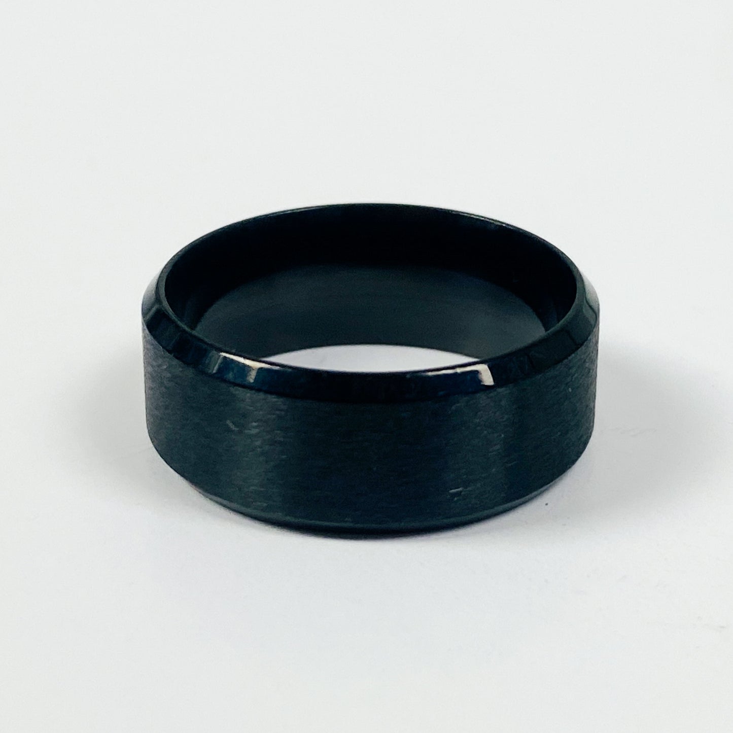 Vintage Band Ring Black Steel