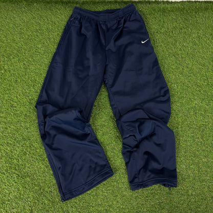 00s Nike Windbreaker Jacket + Joggers Set Blue Small