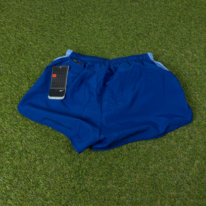 00s Nike Running Shorts Blue Small