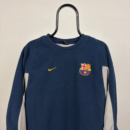 00s Nike Barcelona Fleece Sweatshirt Blue Large
