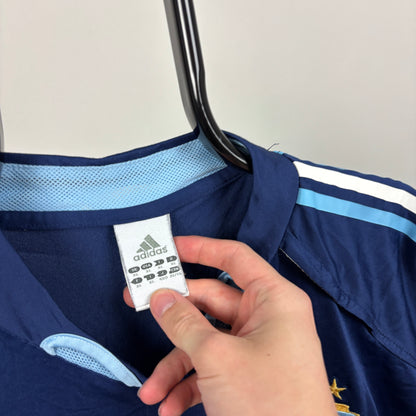 00s Adidas Argentina Football Shirt T-Shirt Blue XL