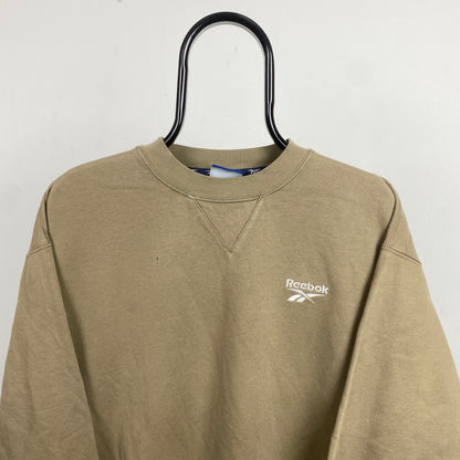 Retro Reebok Sweatshirt Brown Small