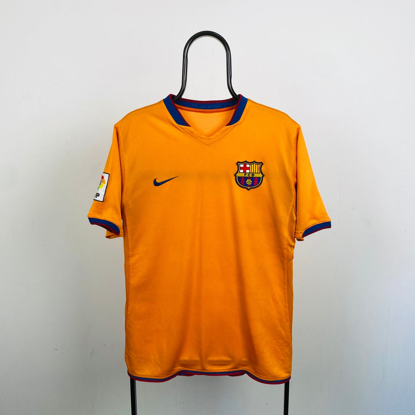 00s Nike Barcelona Football Shirt T-Shirt Orange Large