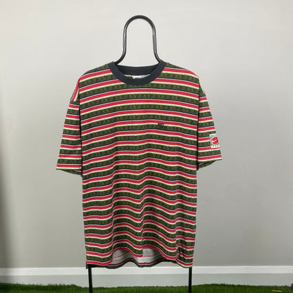 90s Nike Challenge Court Striped T-Shirt Red Large