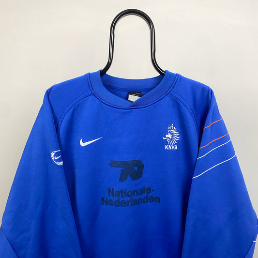 90s Nike Netherlands Therma-Fit Sweatshirt Blue XL