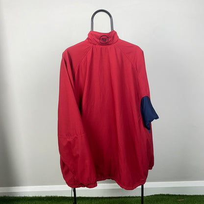 00s Nike Barcelona Reversible Windbreaker Coat Jacket Red XL
