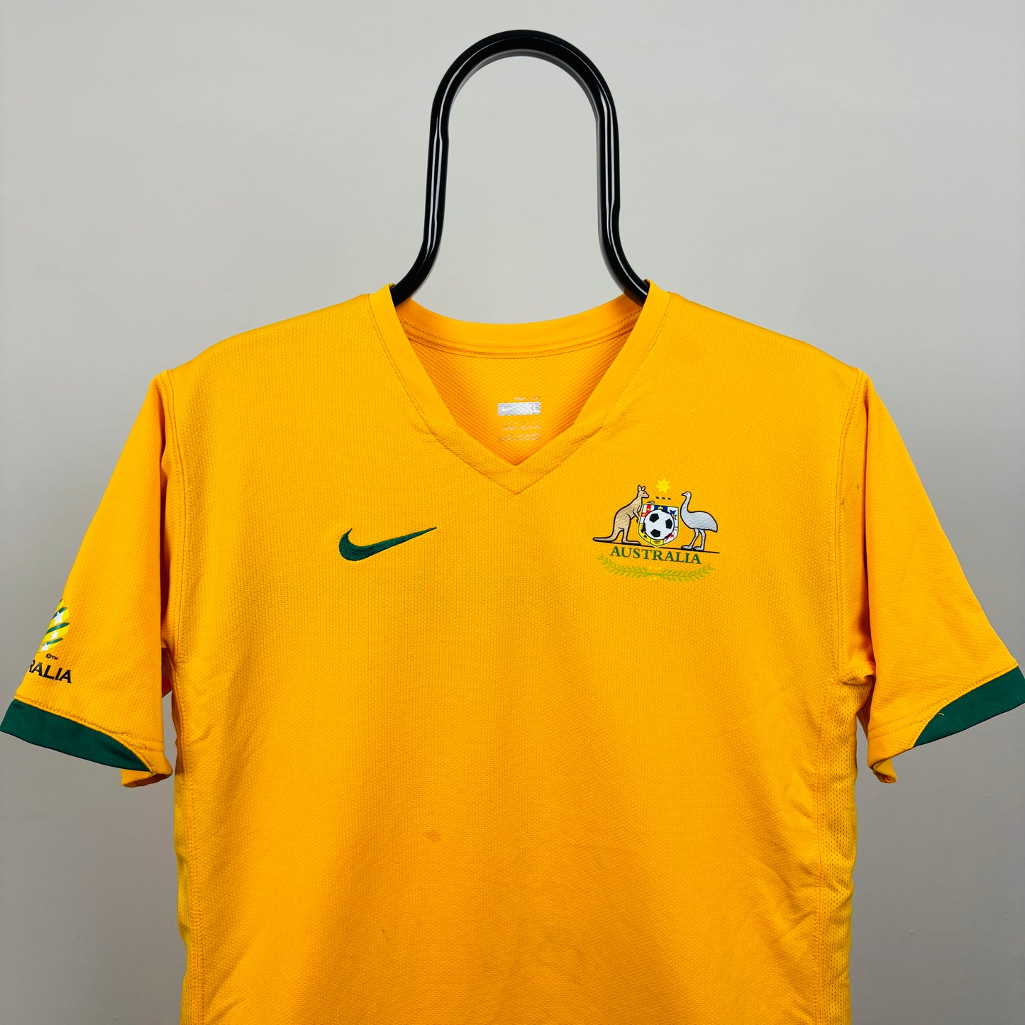 00s Nike Australia Football Shirt T-Shirt Yellow Small