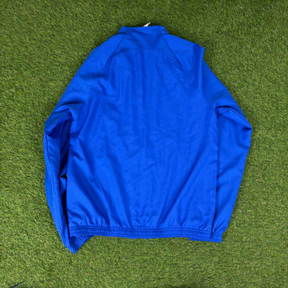 00s Nike England Windbreaker Jacket + Joggers Set Blue Small
