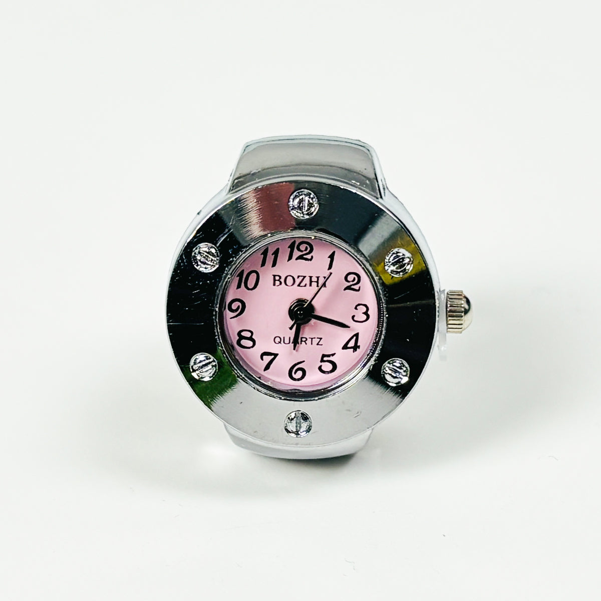 Dial Watch Ring Pink