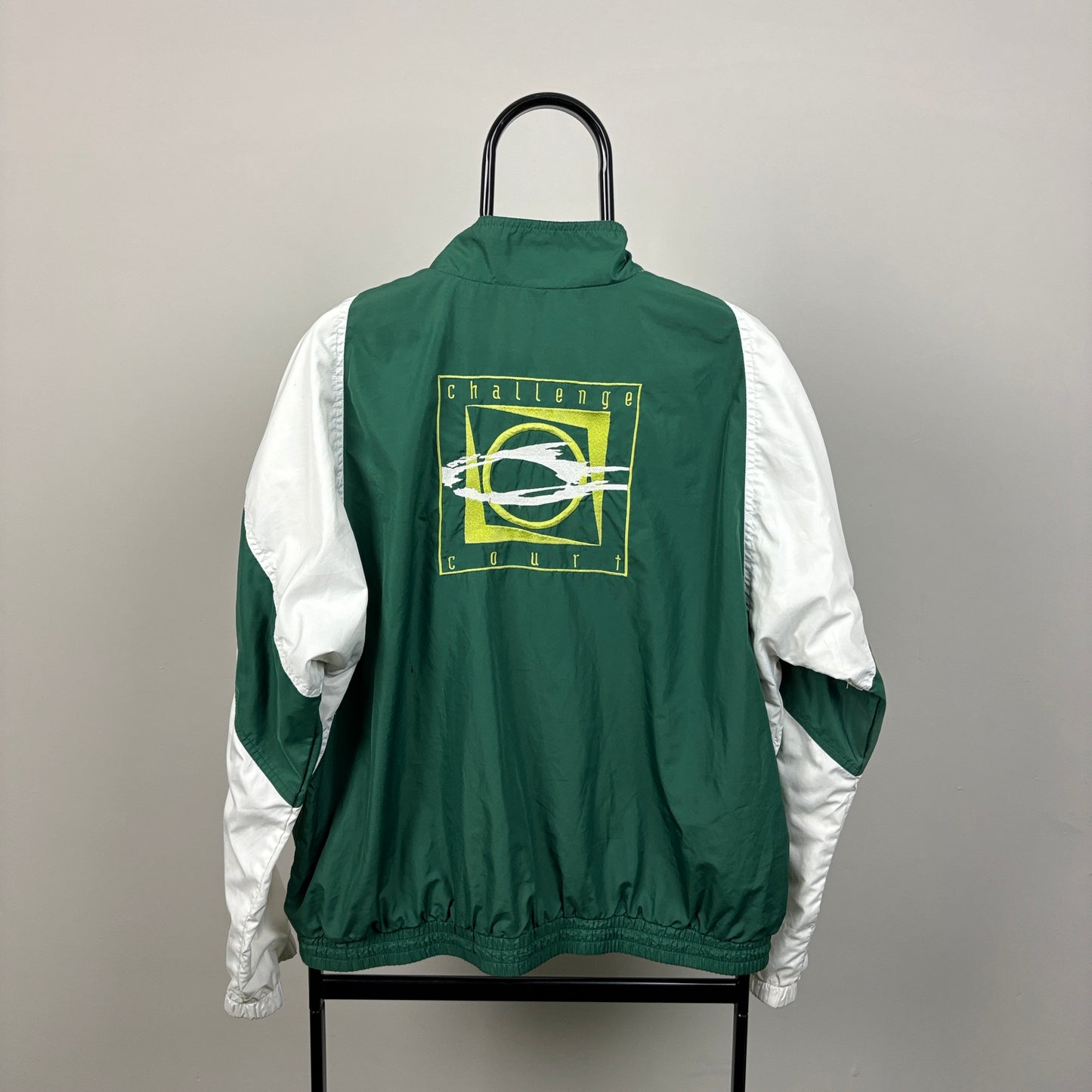 90s Nike Challenge Court Windbreaker Jacket Green Small