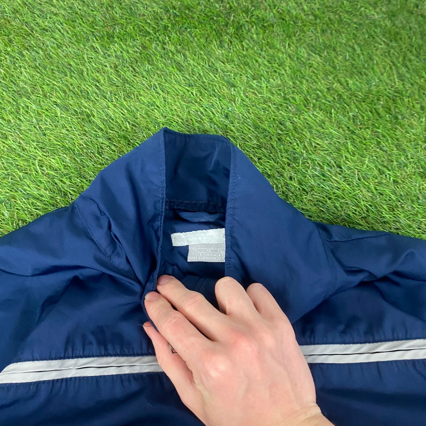 00s Nike Piping Tracksuit Set Windbreaker + Joggers Blue XXL
