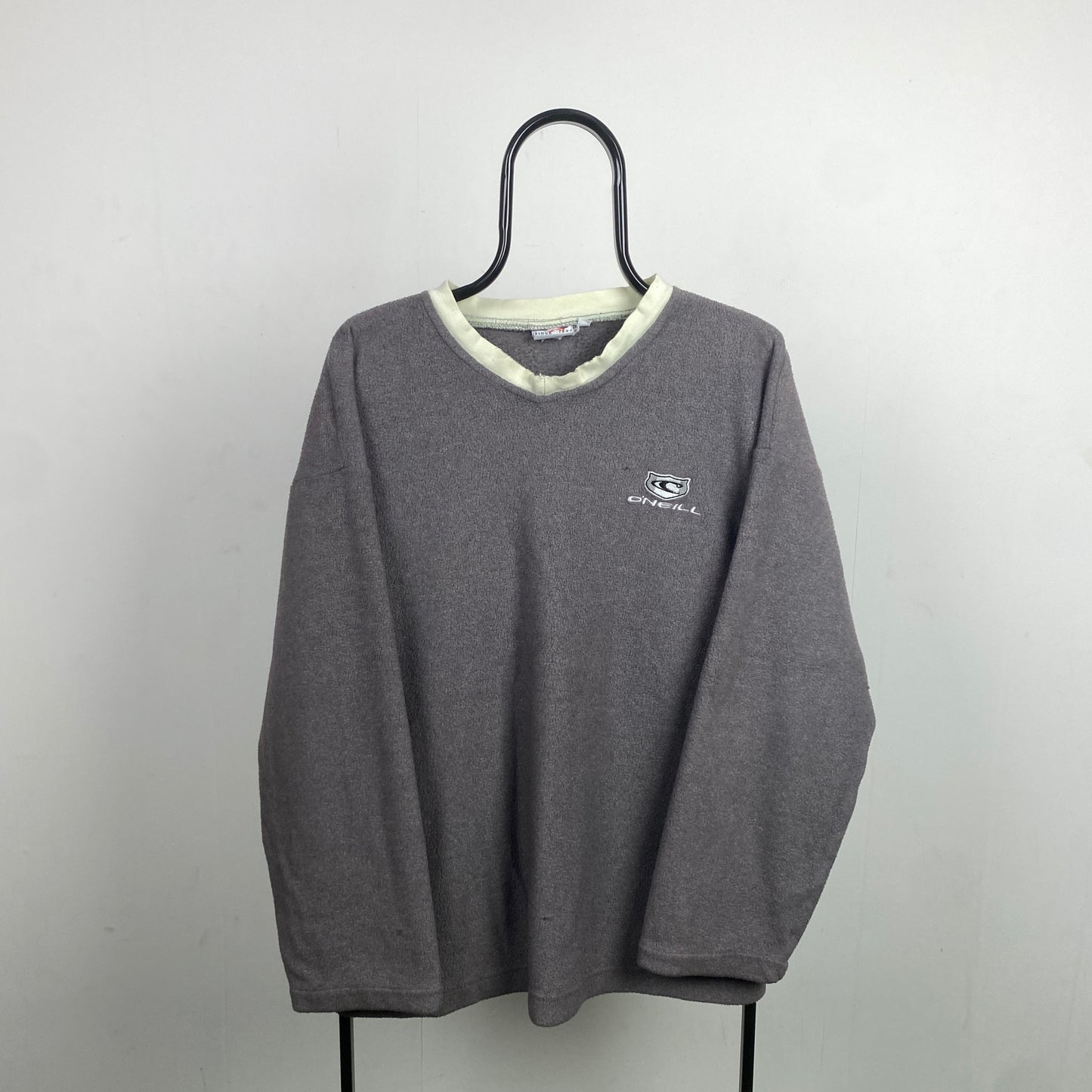 Retro 90s Oneill Surf Fleece Sweatshirt Brown Medium