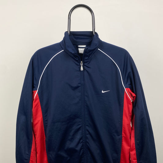 00s Nike Piping Windbreaker Jacket Blue Medium
