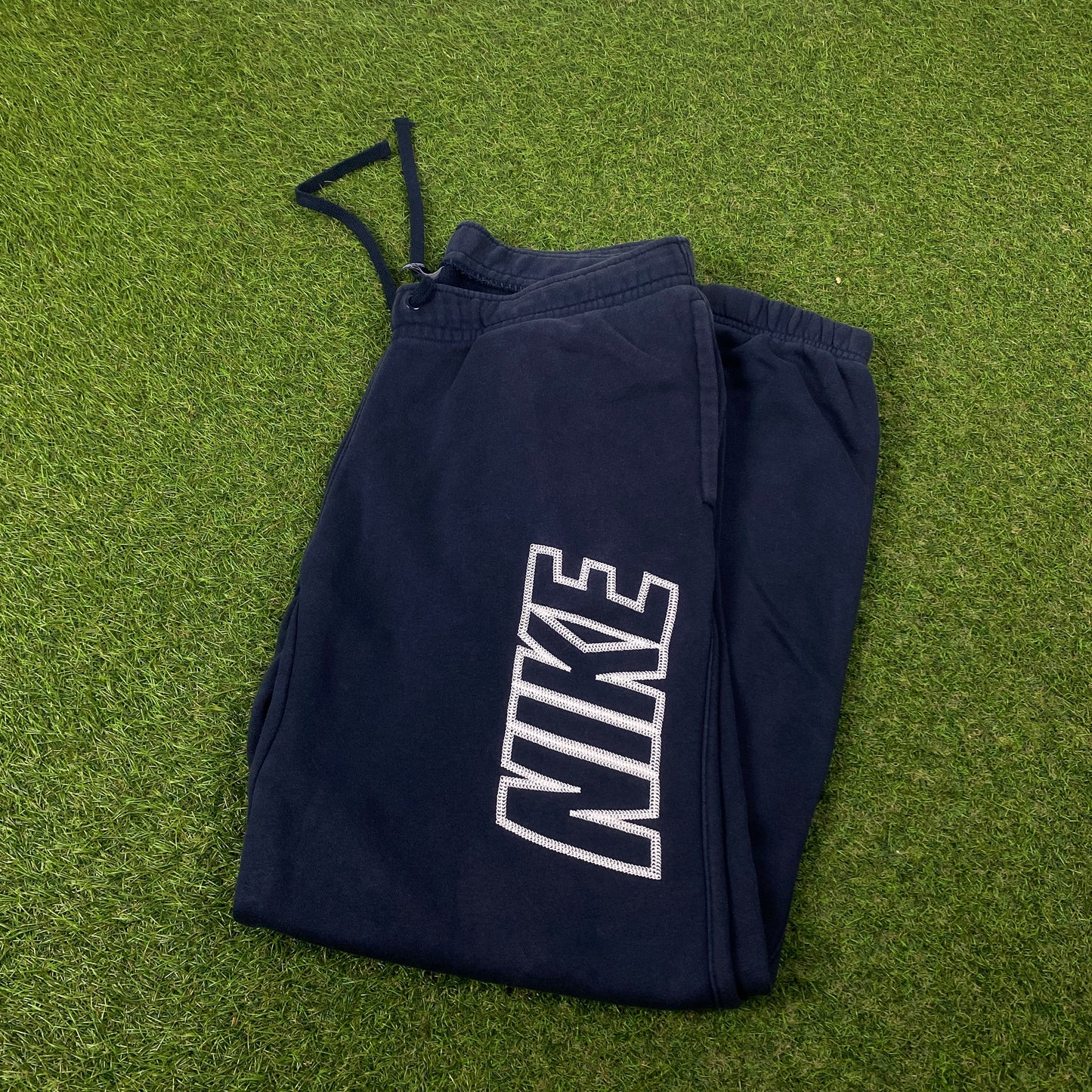 00s Nike Wide Leg Cotton Joggers Blue Medium