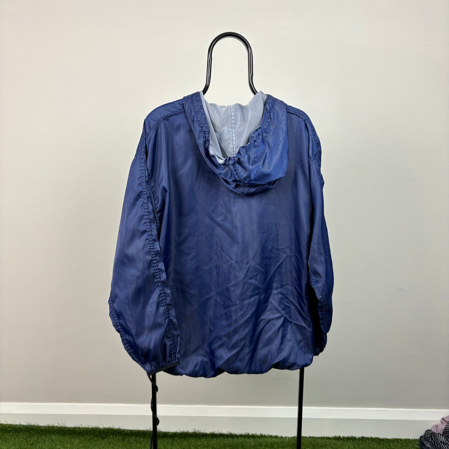 90s Nike Challenge Court Reversible Windbreaker Jacket Blue XL