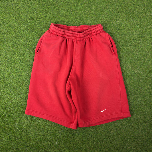 00s Nike Baggy Cotton Jogger Shorts Red Large