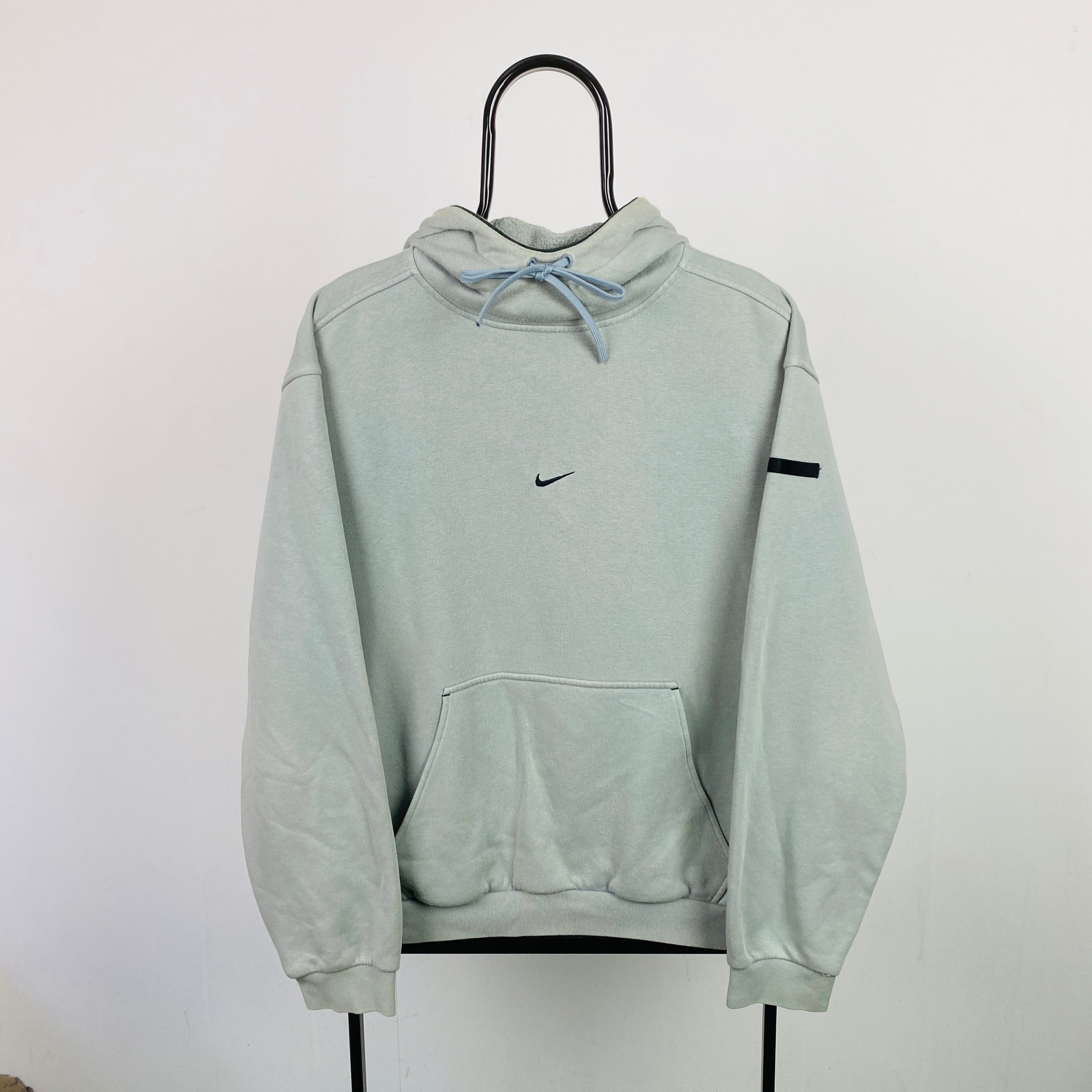 00s Nike Centre Swoosh Hoodie Blue Small