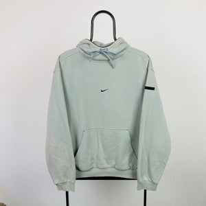 00s Nike Centre Swoosh Hoodie Blue Small