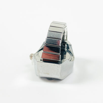 Encrusted Watch Ring Adjustable
