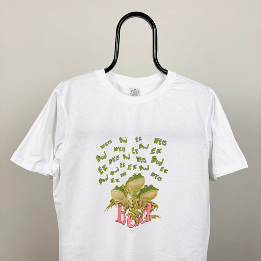 90s Budweiser Frog T-Shirt White Medium