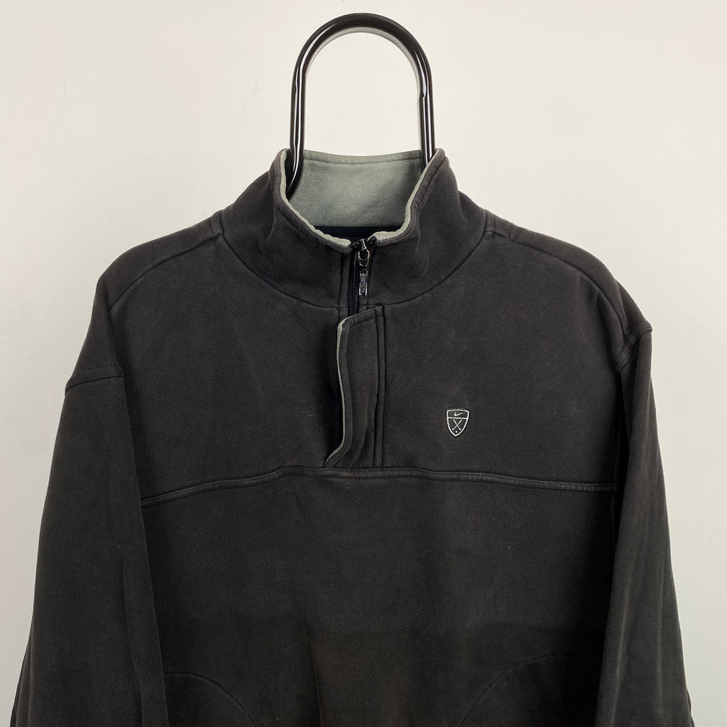 00s Nike Golf 1/4 Zip Sweatshirt Black Small