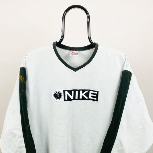 90s Nike Sweatshirt Baby Blue Medium