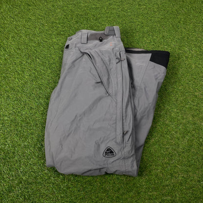 00s Nike ACG Ski Salopettes Trousers Joggers Grey Small