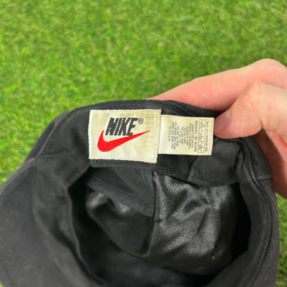 90s Nike Newsboy Flat Cap Hat Black