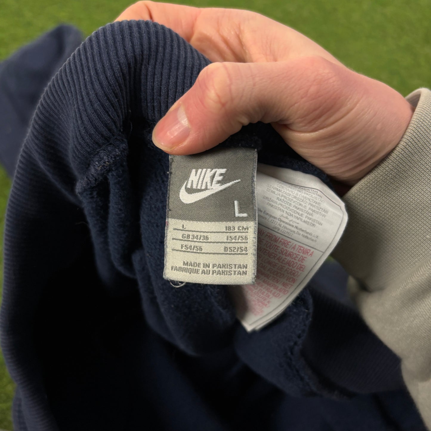 00s Nike Wide Leg Cotton Joggers Blue Large