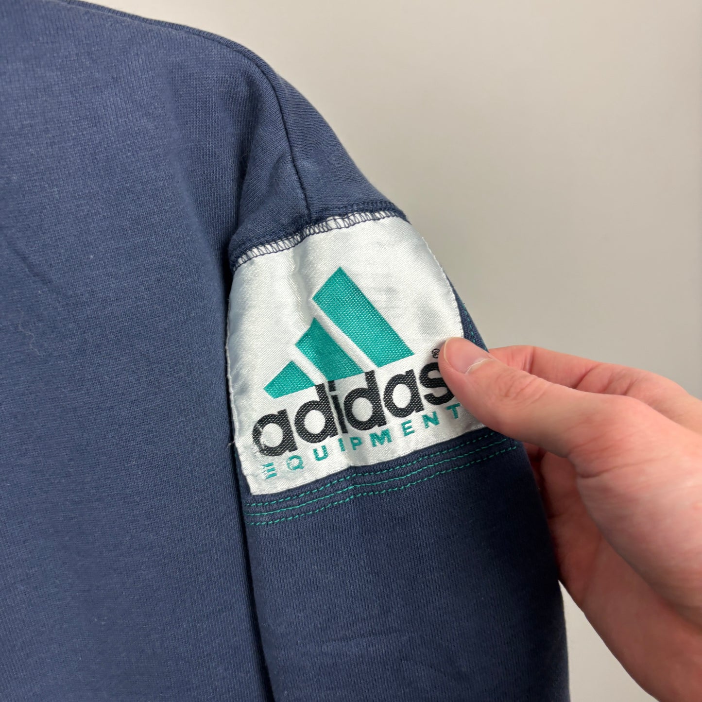 90s Adidas Equipment Sweatshirt Blue Small