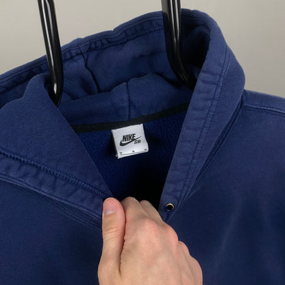 00s Nike Sb Court Hoodie Blue Medium