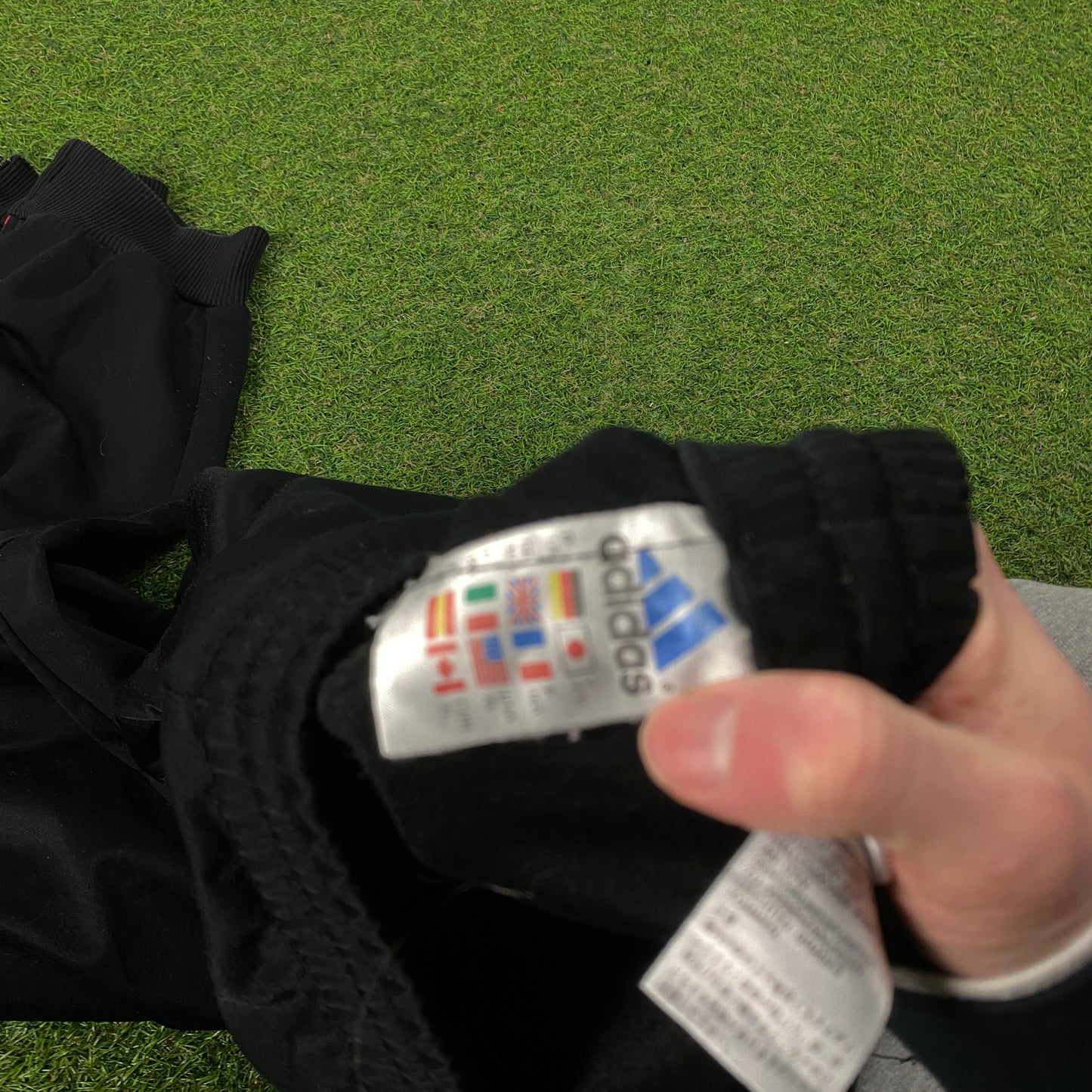90s Adidas Piping Joggers Black XL