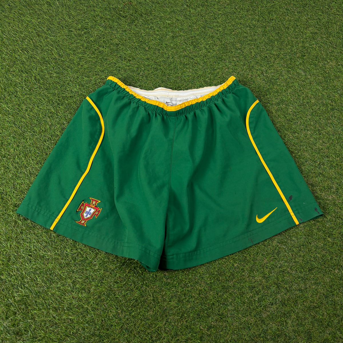 90s Nike Portugal T90 Football Shorts Blue Small
