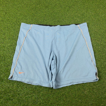 00s Nike Piping Football Shorts Blue Large