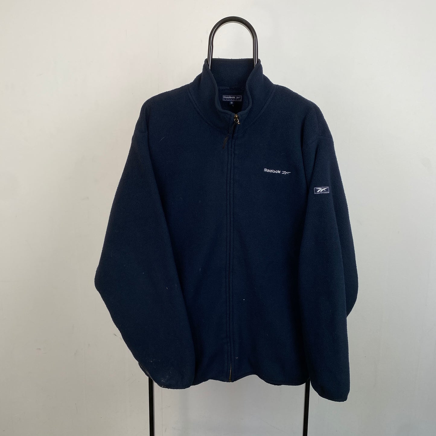 Retro Reebok Heavyweight Fleece Sweatshirt Blue Medium