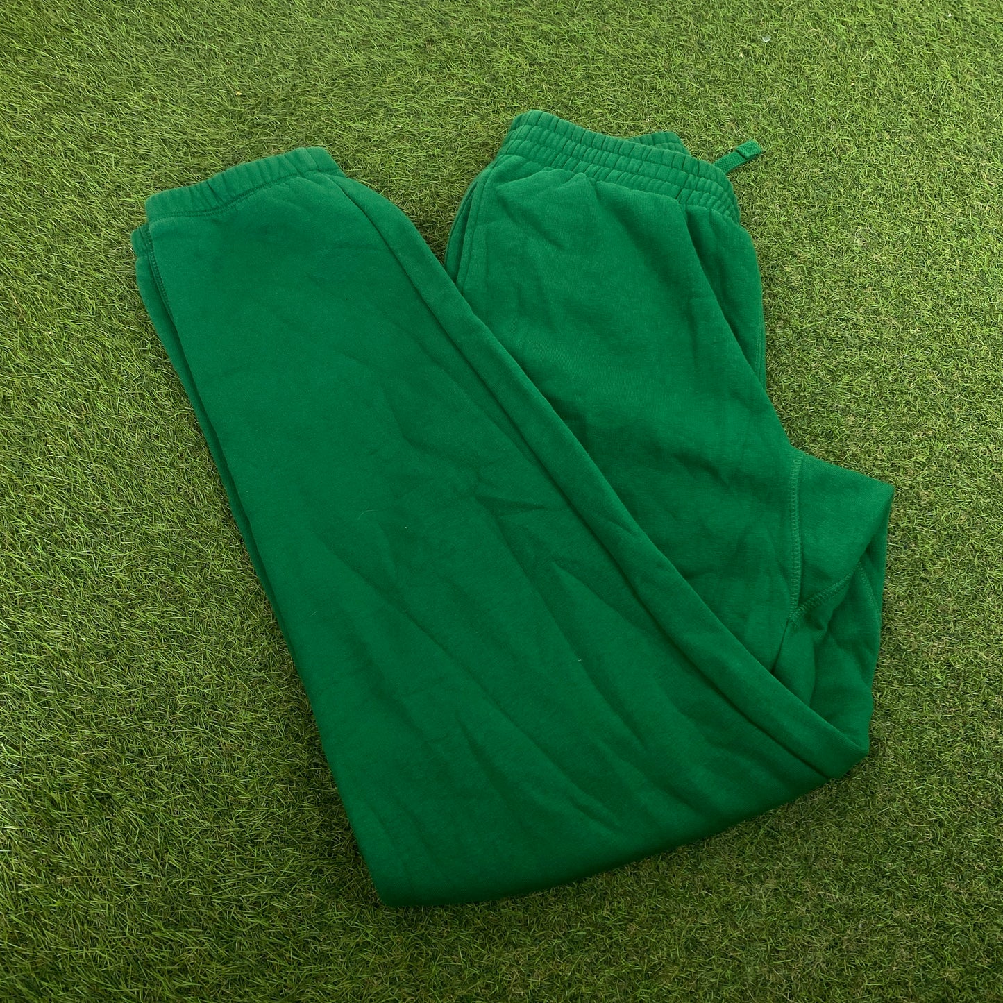 00s Nike Wide Leg Cotton Joggers Green Small