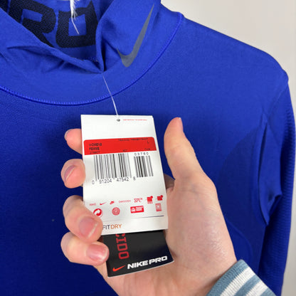 00s Nike Thermal Long Sleeve T-Shirt Blue Large