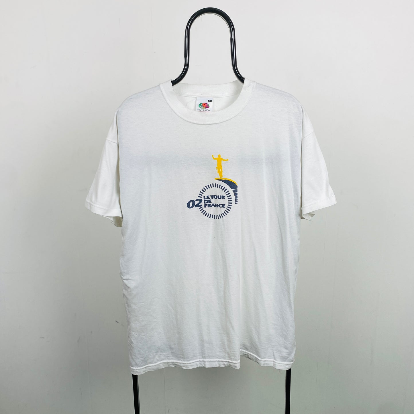 Retro Fruit of the Loom Tour de France T-Shirt White Large