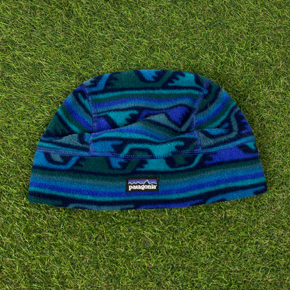 90s Patagonia Synchilla Fleece Beanie Hat Blue