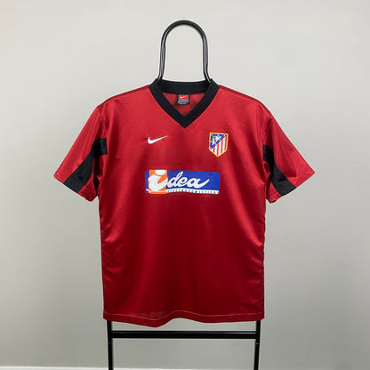 90s Nike Atletico Madrid Football Shirt T-Shirt Red XS