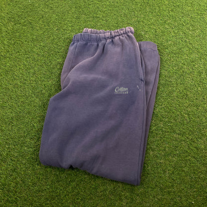 Retro Cotton Traders Joggers Blue Large
